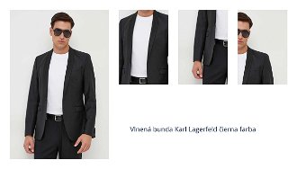 Vlnená bunda Karl Lagerfeld čierna farba 1