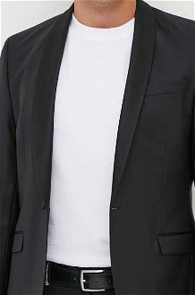Vlnená bunda Karl Lagerfeld čierna farba 5