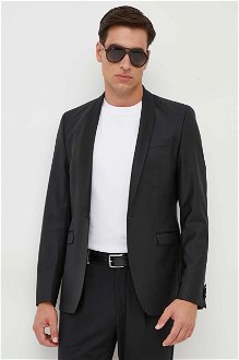 Vlnená bunda Karl Lagerfeld čierna farba 2