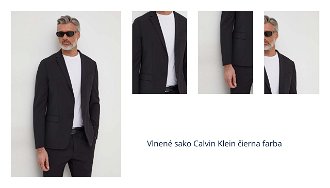 Vlnené sako Calvin Klein čierna farba,K10K112935 1