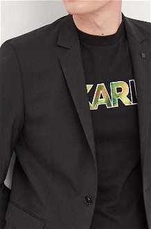 Vlnené sako Karl Lagerfeld čierna farba 5