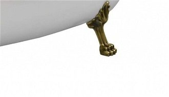 Voľne stojaca vaňa Polysan Charlestone 188x80 cm akrylát ľavá aj pravá biela/nohy bronz 38132 9