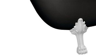 Voľne stojaca vaňa Polysan Charlestone 188x80 cm akrylát ľavá aj pravá čierna/nohy biele 72959 8
