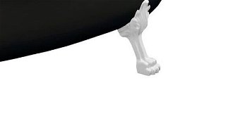 Voľne stojaca vaňa Polysan Charlestone 188x80 cm akrylát ľavá aj pravá čierna/nohy biele 72959 9
