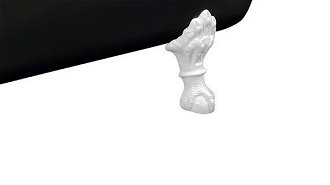 Voľne stojaca vaňa Polysan Foxtrot 170x75 cm akrylát ľavá aj pravá čierna/nohy biele 72962 9