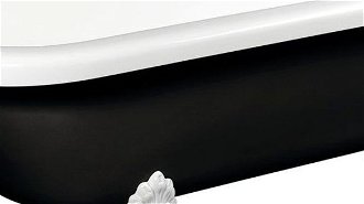 Voľne stojaca vaňa Polysan Foxtrot 170x75 cm akrylát ľavá aj pravá čierna/nohy biele 72962 5