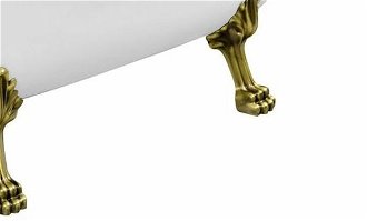 Voľne stojaca vaňa Polysan Retro 158x73 cm akrylát ľavá aj pravá biela/nohy bronz 37132 9