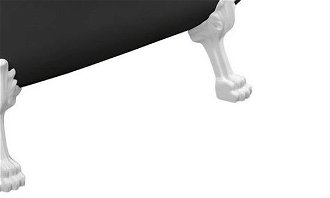 Voľne stojaca vaňa Polysan Retro 158x73 cm akrylát ľavá aj pravá čierna/nohy biele 72971 9