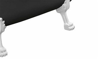 Voľne stojaca vaňa Polysan Retro 169x75 cm akrylát ľavá aj pravá čierna/nohy biele 72968 9