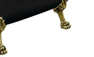 Voľne stojaca vaňa Polysan Retro 169x75 cm akrylát ľavá aj pravá čierna/nohy bronz 72969 9