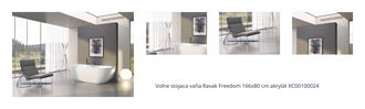 Voľne stojaca vaňa Ravak Freedom 166x80 cm akrylát XC00100024 1