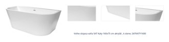 Voľne stojaca vaňa SAT Katy 160x75 cm akrylát , k stene, SATKATY1600 1