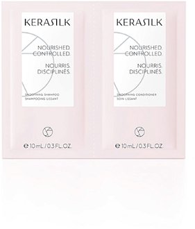 Vyhladzujúci šampón a kondicionér pre krepaté a nepoddajné vlasy Kerasilk Smoothing - 2 x 10 ml (511430) 2