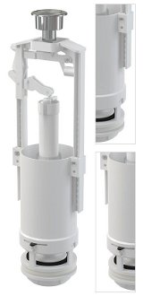 Vypúšťací ventil Alcadrain pre wc nádržky STOP tlačidlo chróm A2000 3