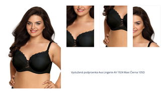 Vystužená podprsenka Ava Lingerie AV 1924 Maxi Čierna 105D 1