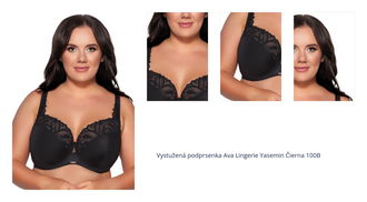 Vystužená podprsenka Ava Lingerie Yasemin Čierna 100B 1