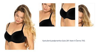 Vystužená podprsenka Gaia 281 Kate II Čierna 70G 1