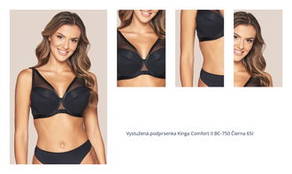 Vystužená podprsenka Kinga Comfort II BC-750 Čierna 65I 1