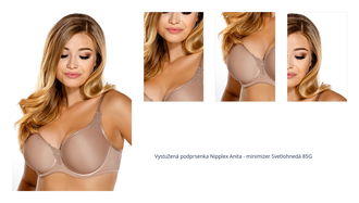 Vystužená podprsenka Nipplex Anita - minimizer Svetlohnedá 85G 1