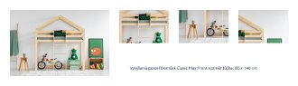 Vyvýšená posteľ Domček Clasic Play Front rozměr lůžka: 80 x 140 cm 1
