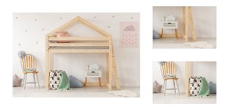 Vyvýšená posteľ Domček Clasic Play Side rozměr lůžka: 80 x 160 cm 3