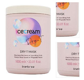 Výživná maska pre suché a krepovité vlasy Inebrya Ice Cream Dry-T Mask - 1000 ml (771026327) + darček zadarmo 3