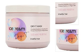 Výživná maska pre suché a krepovité vlasy Inebrya Ice Cream Dry-T Mask - 500 ml (771026326) + darček zadarmo 3