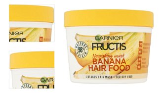 Vyživujúci maska na suché vlasy Garnier Fructis Banana Hair Food - 390 ml + darček zadarmo 4
