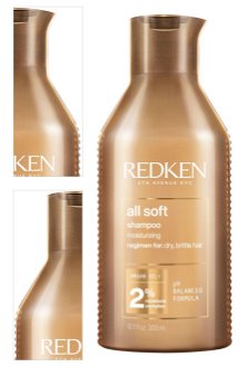 Vyživujúci šampón pre suché a krehké vlasy Redken All Soft - 300 ml + darček zadarmo 4