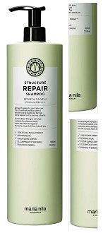 Vyživujúci šampón pre suché a poškodené vlasy Maria Nila Structure Repair Shampoo - 1000 ml (NF02-3603) + DARČEK ZADARMO 3