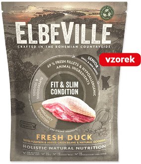 VZORKA Elbeville Senior Mini Breeds Fresh Duck Fit & Slim Condition 100 g 2