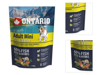 VZORKA Ontario dog adult mini ryba a ryža 0,1 kg 3