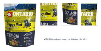 VZORKA Ontario dog puppy mini jahňa a ryža 0,1 kg 1