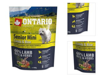 VZORKA Ontario dog senior mini jahňa a ryža 0,1 kg 3