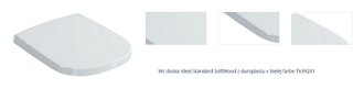 Wc doska Ideal Standard SoftMood z duroplastu v bielej farbe T639201 1
