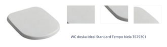 WC doska Ideal Standard Tempo biela T679301 1