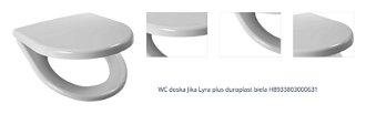 WC doska Jika Lyra plus duroplast biela H8933803000631 1