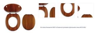 Wc doska Novaservis MDF vo farebnom prevedeni dyhovaného dreva WC/DUB2 1
