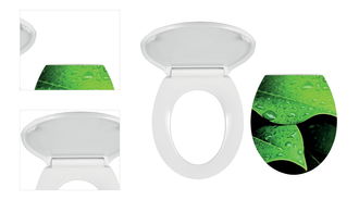 Wc doska Novaservis  z duroplastu vo farbe biela/zelená WC/SOFTNATURE 4