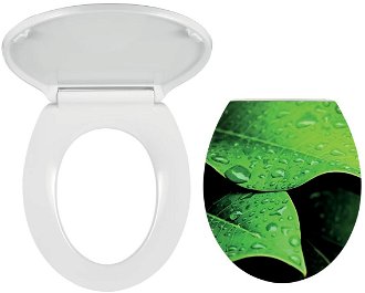 Wc doska Novaservis z duroplastu vo farbe biela/zelená WC/SOFTNATURE