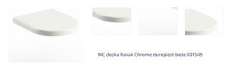 WC doska Ravak Chrome duroplast biela X01549 1