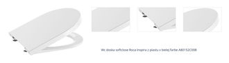 Wc doska softclose Roca Inspira  z plastu  v bielej farbe A80152C00B 1