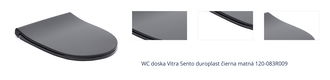 WC doska VitrA Sento duroplast čierna matná 120-083R009 1