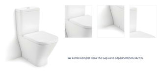 Wc kombi komplet Roca The Gap vario odpad SIKOSRG34273S 1