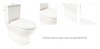 WC kombi komplet VitrA Integra s doskou, vario odpad 9859-003-7202 1