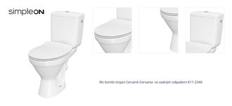 Wc kombi stojaci Cersanit Cersania  so zadným odpadom K11-2340 1