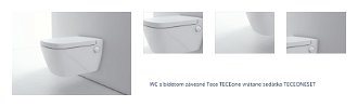 WC s bidetom závesné Tece TECEone vrátane sedátka TECEONESET 1