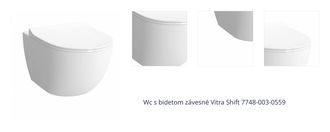 Wc s bidetom závesné Vitra Shift 7748-003-0559 1