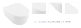 Wc s doskou softclose závesné Villeroy&Boch Avento 5656HR01 1