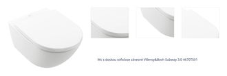 Wc s doskou softclose závesné Villeroy&Boch Subway 3.0 4670TS01 1